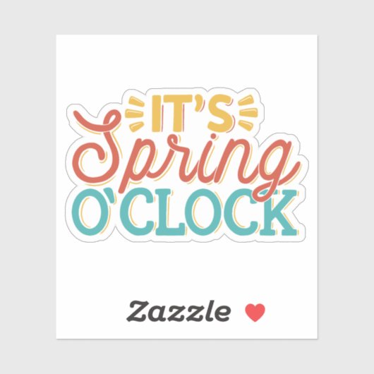 STICKER IL EST PRINTEMPS O'HORLOGE SPARKLY SPRING TIME TIM (Feuille)