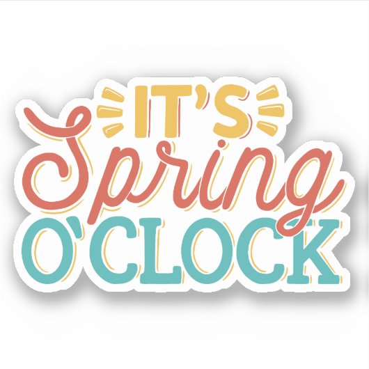 STICKER IL EST PRINTEMPS O'HORLOGE SPARKLY SPRING TIME TIM (Devant)