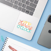 STICKER IL EST PRINTEMPS O'HORLOGE SPARKLY SPRING TIME TIM (Ordinateur portable avec iPhone)