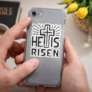 Sticker Il est ressuscité Croix de Pâques