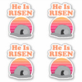 Sticker Il Est Ressuscité Message Pâques (Devant)