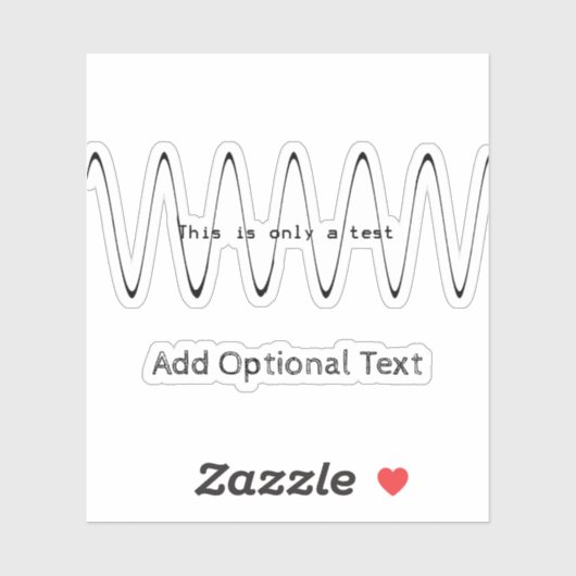 Sticker Il ne s'agit que d'un test (Feuille)