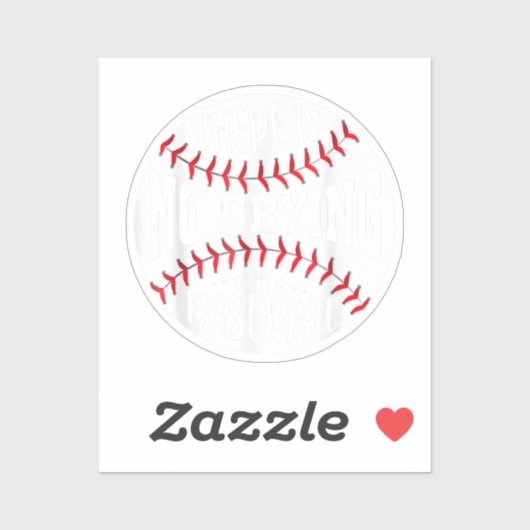 Sticker Il N'Y A Pas De Pleurage Au Baseball (Feuille)