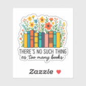 Sticker Il n'y a pas trop de livres (Feuille)