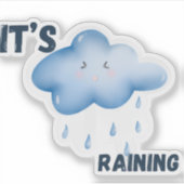 Sticker Il pleut une météo esthétique (Devant)