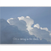 Sticker Il vient dans les nuages Citation chrétienne (Devant)