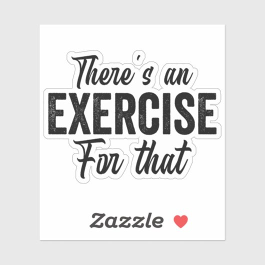 Sticker Il y a un exercice amusant physiothérapie (Feuille)
