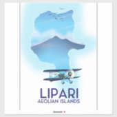Sticker Île de Lipari (Feuille)