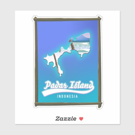 Sticker Île de Padar Indonésie (Feuille)