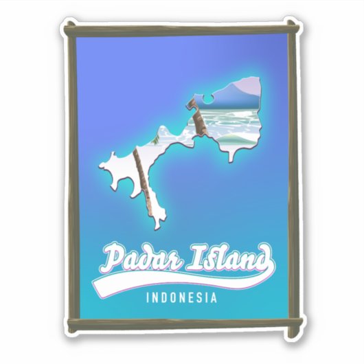 Sticker Île de Padar Indonésie (Devant)
