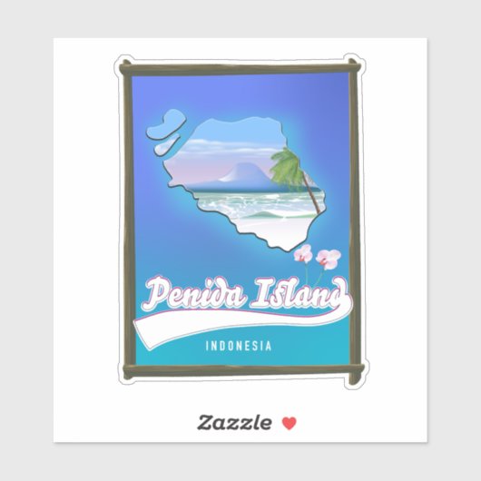 Sticker Île de Penida Indonésie (Feuille)