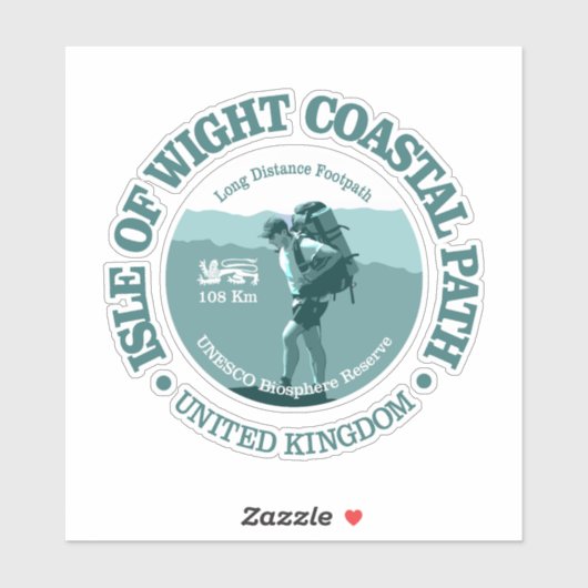 Sticker Ile de Wight Coastal Path (T) (Feuille)