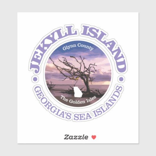 Sticker Île Jekyll (B) (Feuille)
