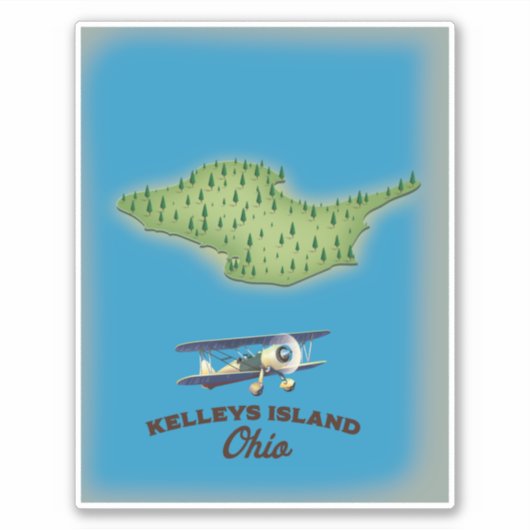 Sticker Île Kelleys Ohio (Devant)