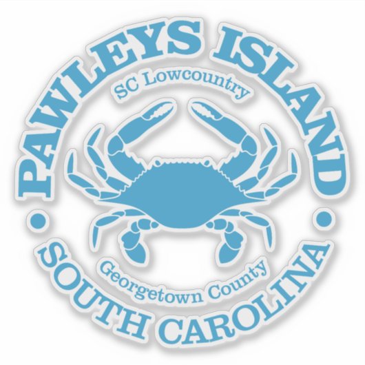 Sticker Île Pawleys (crabe) (Devant)
