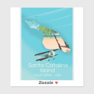 Sticker Île Santa Catalina Californie États-Unis