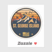 Sticker Île St. George, Floride  (Feuille)