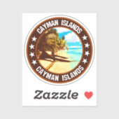 Sticker Îles Caïmans (Feuille)