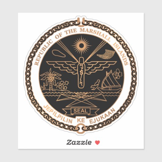 Sticker Îles Marshall (Feuille)