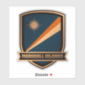 Sticker Îles Marshall (Feuille)