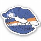 Sticker Îles Marshall Marshallese Lipstick Lover Drapeau (Recto)