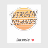 Sticker Îles Vierges (Feuille)