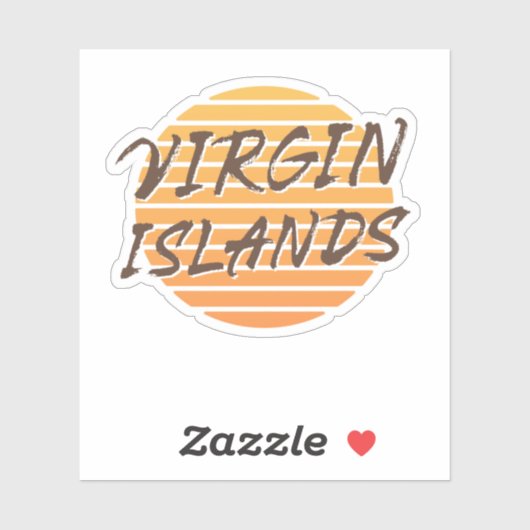 Sticker Îles Vierges (Feuille)