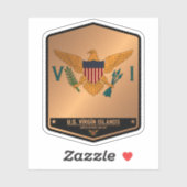 Sticker Îles Vierges américaines (Feuille)