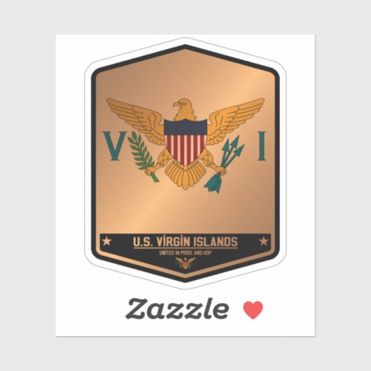 Sticker Îles Vierges américaines (Feuille)