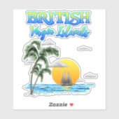Sticker Îles Vierges britanniques (Feuille)