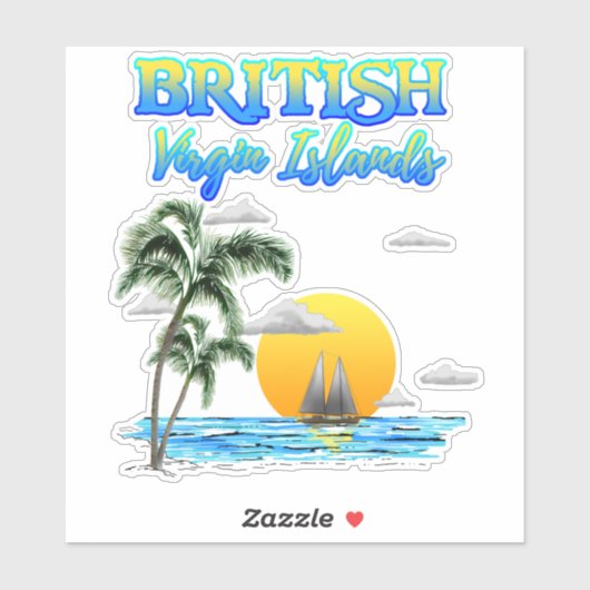 Sticker Îles Vierges britanniques (Feuille)