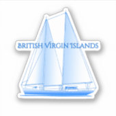 Sticker Îles Vierges britanniques Voilier Nautique Côtier  (Devant)