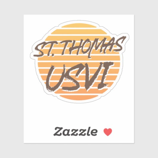 Sticker Îles Vierges Saint-Thomas (Feuille)