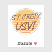 Sticker Îles Vierges Sainte-Croix (Feuille)