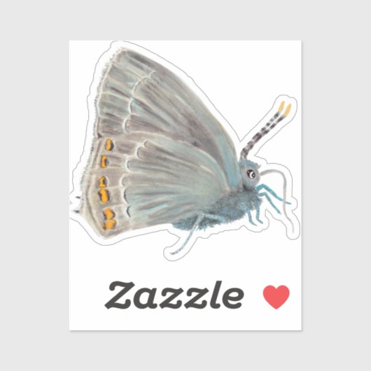 Sticker Ilex Hairstreak Papillon Satyrium ilicis (Feuille)
