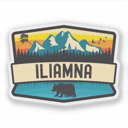 Sticker Iliamna, Alaska (Devant)
