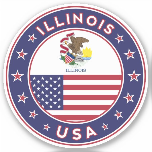 Sticker Illinois (Devant)
