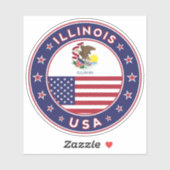 Sticker Illinois (Feuille)