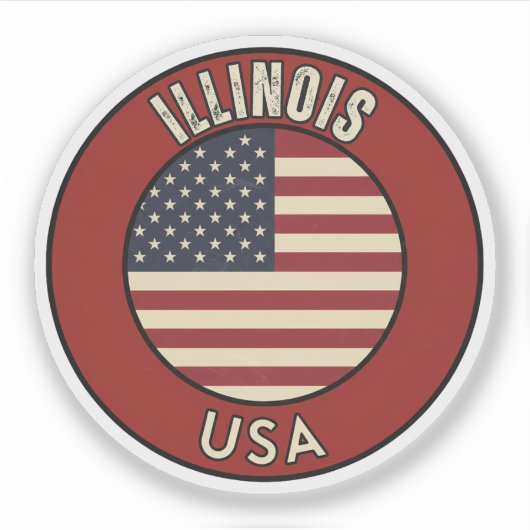 Sticker Illinois United States of America  (Devant)