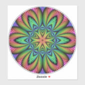 Sticker Illusion arc-en-ciel Mandala (Feuille)