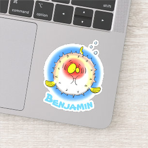 Sticker Illustration amusante de poisson-pochette