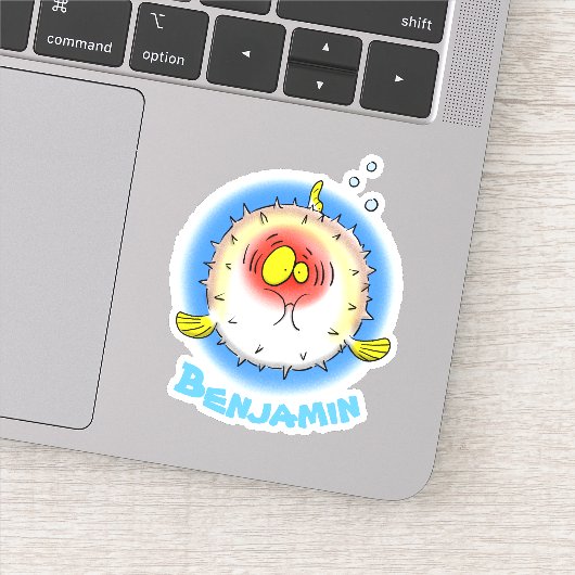 Sticker Illustration amusante de poisson-pochette (Détail)