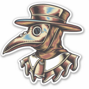 Sticker Illustration artistique d'un médecin de la peste