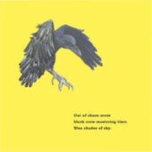 Sticker Illustration Black Crow & Haiku (Recto)