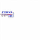 Sticker Illustration Cessna 172 Skyhawk Texte Gras Design (Devant)