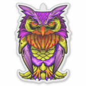 Sticker Illustration Creative Owl (Devant)