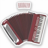 Sticker Illustration d'accordion (Recto)