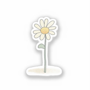 Sticker Illustration Daisy - Fleur Douce Simple