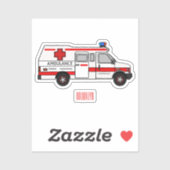 Sticker Illustration d'ambulance (Feuille)