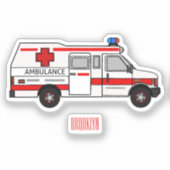 Sticker Illustration d'ambulance (Recto)